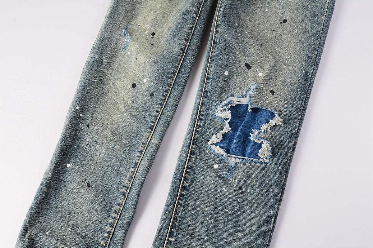 Men's Purple Jeans 9050-1